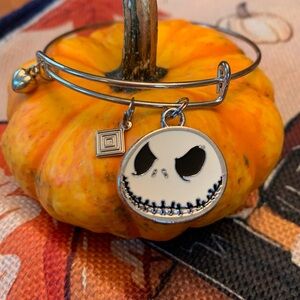 NWOT Jack Skellington Silver Charm Disney Bracelet (Adjustable)
